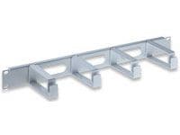 Intellinet 19" Cable Management Panel, 1U, 4 long plastic rings, Grey - Rackpanel för kabelhantering - grå, RAL 7035 - 1U - 19"