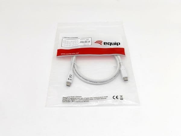 Equip 128365, 0,5 m, USB C, USB C, USB 3.2 Gen 1 (3.1 Gen 1), 5 Gbit/s, Vit
