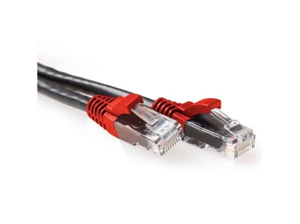 ACT Black patchkabel, 2 m, U/UTP CAT6A krysset med RJ45 (IB6202)