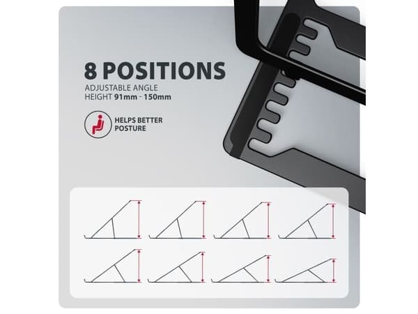 AXAGON - Stativ for notebook/nettbrett - 10" - 17.3" - svart