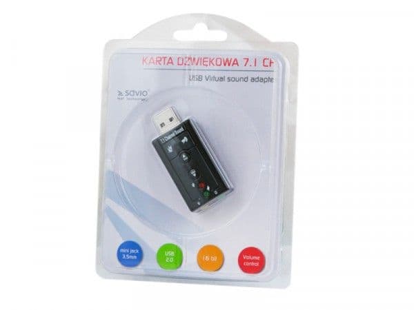 Savio AK-01, 7.1 kanavaa, 16 bittiä, USB