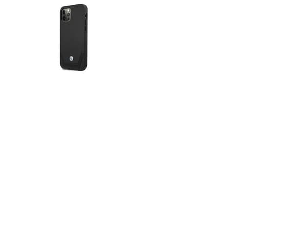 BMW lær perforert deksel for iPhone 12 / iPhone 12 Pro - svart