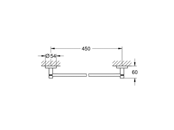 Grohe Essentials handdukshållare, borstat nickel