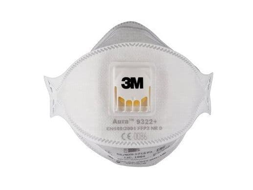 3M 9322PRO10, Kopp, FFP2, Hvit, 10 stykker