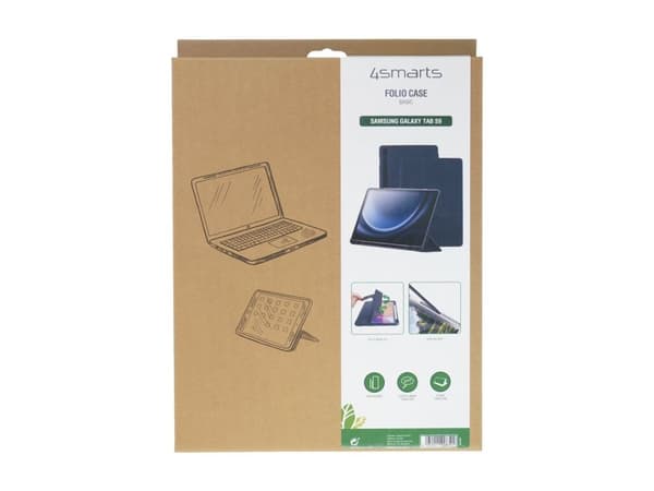 4smarts Basic - Vikbart fodral för surfplatta - polyuretanläder, termoplastisk polyuretan (TPU) - svart - för Samsung Galaxy Tab S10 FE, Tab S10 Li...
