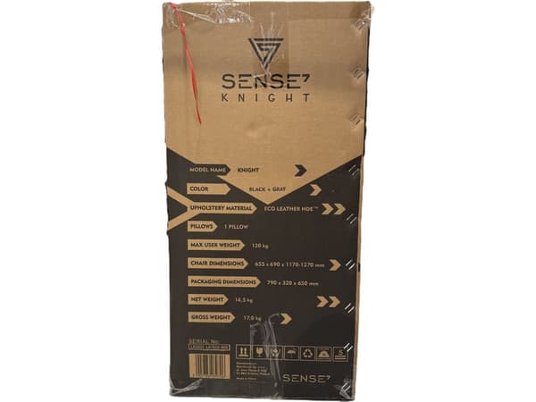 SENSE7 Knight nojatuoli musta-harmaa