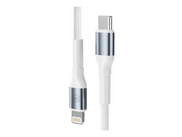 3mk Hyper Cable N-SERIES - Lightning-kabel - USB-C hann til Lightning hann - 1 m - hvit - 9 V / 2 A, 20 W