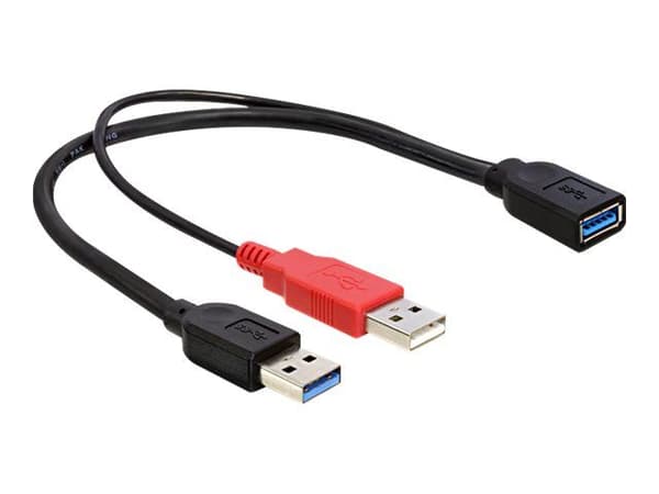 Delock - USB-kabel - USB-type A (hunn) til USB (kun strøm), USB-type A (hann) - USB 3.0 - 30 cm