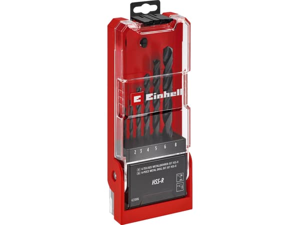 Einhell 49423006, Drill, Drill bit set, Sort, Rød, 6 stykker