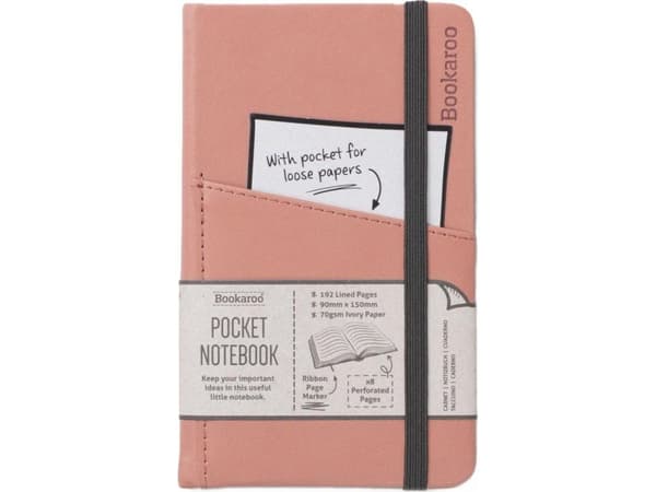 Bookaroo Journal Pocket A6 Notebook - Powder