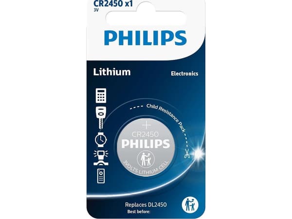 Philips Lithium 3.0V Knopfzelle CR2450