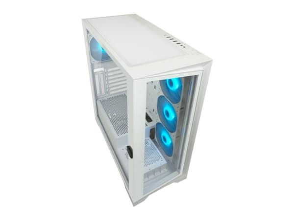 LC Gaming - Tower spel - ATX - white coated - USB/ljud