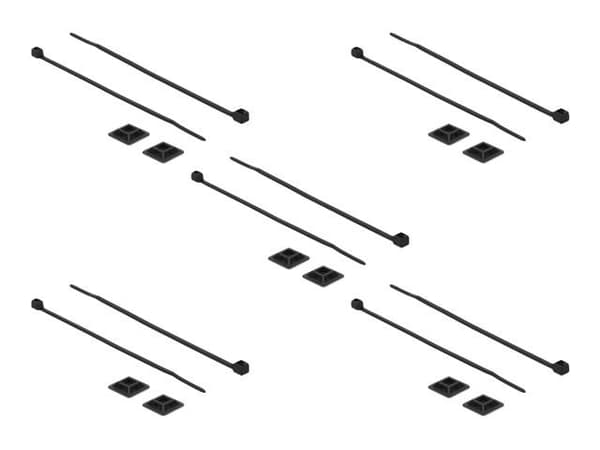 Delock - Kabelfästen - svart