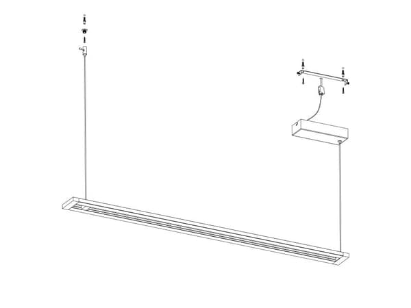 EGLO AMONTILLADO langbord 3500 lm dimbar sort/krom