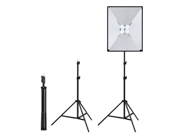 Puluz LED studio softbox set 50x70 cm, stativ, LED-lampor 4 st PU5071EU