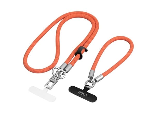4kom.pl TECH-PROTECT C10S stroppveske mobil & håndledd ORANGE/TITANIUM