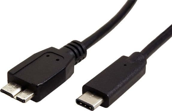 USB cable Red Fighter USB cable (3.1), USB micro B (3.0) M- USB C M, 0.5m, round, black, plastic bag