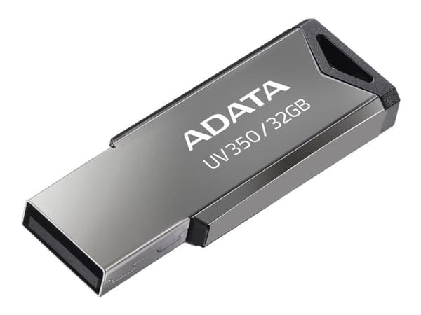 ADATA UV350, 32 GB, Ilman suojusta, 5,9 g, Hopea