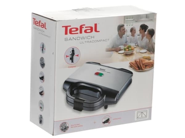 Tefal SM 1552 Ultracompact - Sandwichtoaster - 700 W - rustfritt stål/sort