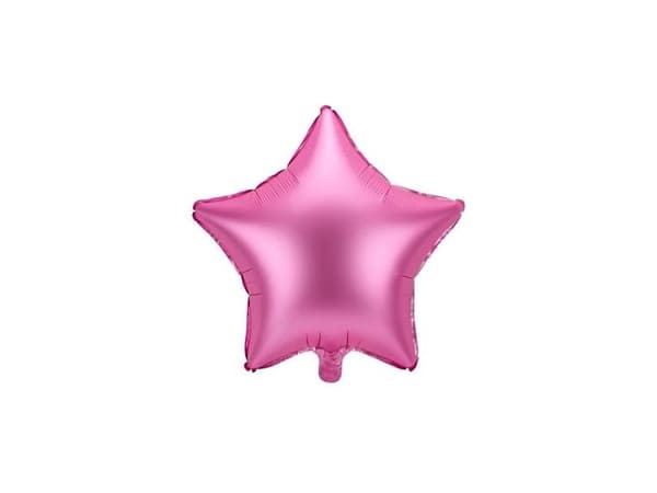 Folieballon Stjerne, Pink mat