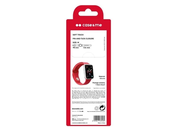 SBS silikone urrem til Apple Watch 38/40/41mm. Rød