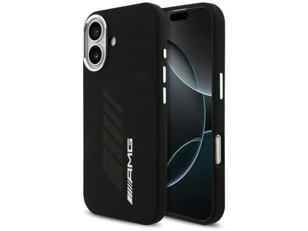 AMG silikon oversize rhombs MagSafe-deksel til iPhone 17 - svart