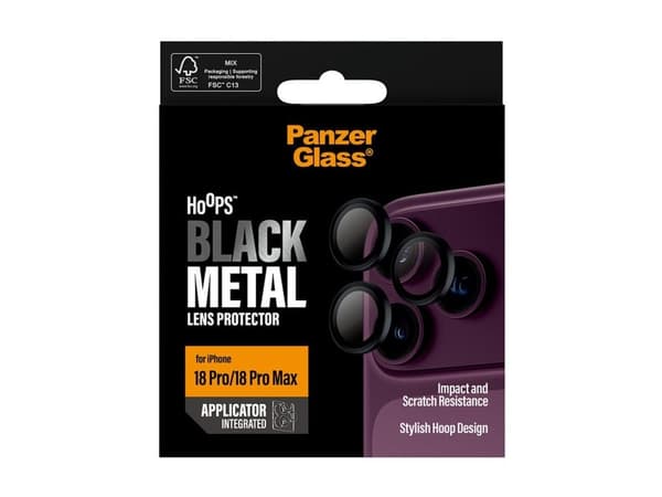 PanzerGlass Hoops - Linsskydd för mobiltelefon - svart