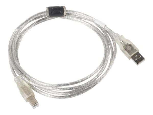 Lanberg - USB-kabel - USB (hane) till USB typ B (hane) - USB 2.0 - 1.8 m - transparent