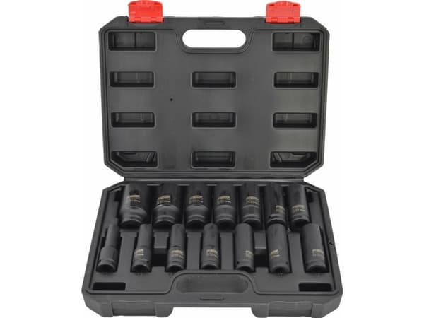 AWTools slaghylssats 1/2" 14 delar BLACK LINE