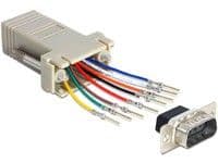 DeLOCK 65462, Sub-D 9, RJ45, Harmaa