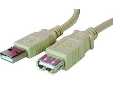 USB logo USB-A til USB-A kabel 5 m hvit (15852)