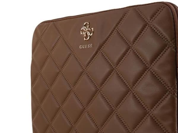 Guess Quilted 4G-cover til 14" bærbar PC - brun