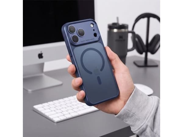 Tech-Protect MagPrime MagSafe CC Case for iPhone 18 Pro Max / 17 Pro Max - Matte Navy Blue