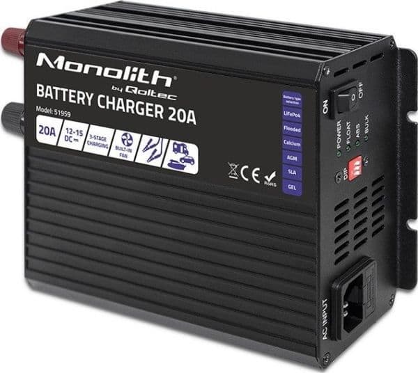 Qoltec Monolith - Batterilader - AC 180-260 V