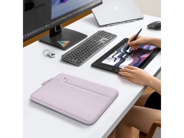 Hurtel Tech-Protect sleeve til 15-16" laptop - Rosa