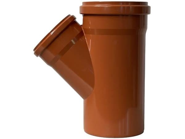 PVC-avgreningrör Ø250x200x45 gr.