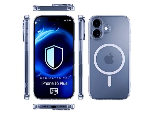 3MK MagCase, Mobilskal, Apple, iPhone 16 Plus, 17 cm (6.7"), Transparent