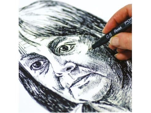 Pentel YS20P-8, Sort, ISO 14145-2, 8 stykker