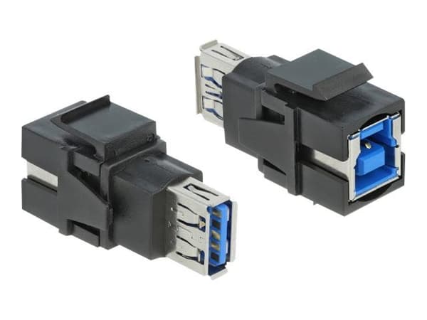 Delock - Modulinnlegg - USB 3.0 Type A - svart