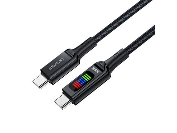 USB-kabel Acefast USB-C til USB-C 1,2 m svart