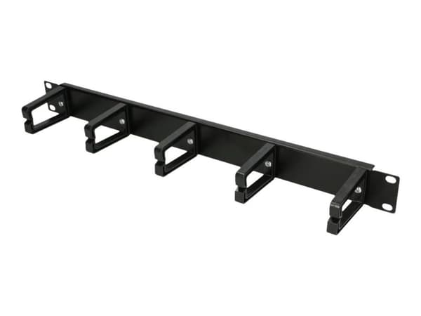 Extralink - Kabelstyringspanel - rackmonterbar - svart - 1U - 19"