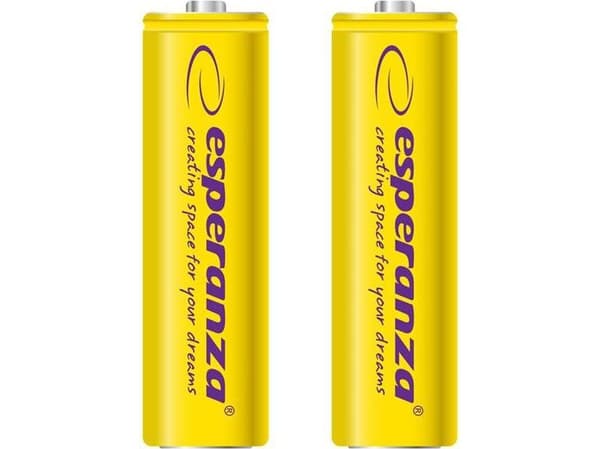 Esperanza - Batteri 2 x AA-type - NiMH - 2000 mAh - gul