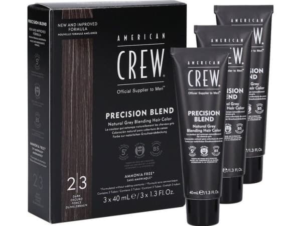 American Crew Precision Blend Natural Gray Coverage Dark 3 x 40 ml