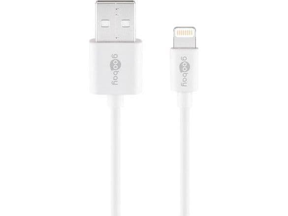goobay - Lightning-kabel - Lightning hann til USB hann - 1 m - hvit