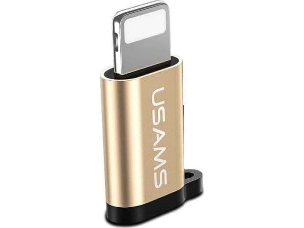 USB-adapter Usams Lightning till microUSB, guld (SJ152ML02)