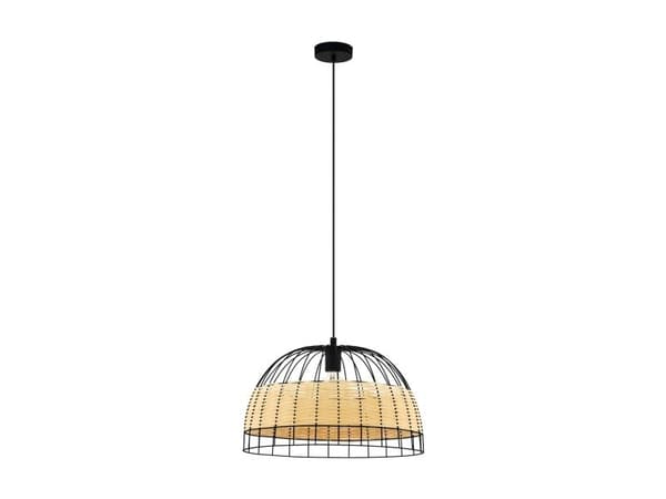 EGLO ANWICK pendellampe E27 Ø500 sort/natur