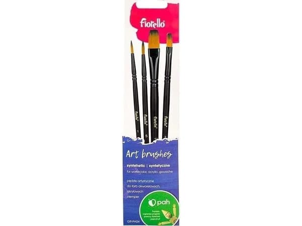 Runde nylon pensler 4 stk.