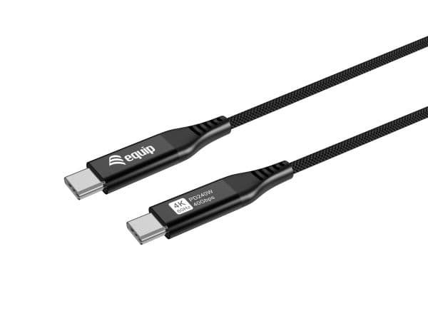 Equip 128389, 1,2 m, USB C, USB C, USB4 Gen 3x2, Sort