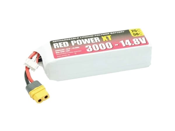 Red Power modellbatteripakke (LiPo) 14,8 V 3000 mAh 4 celler softcase XT60