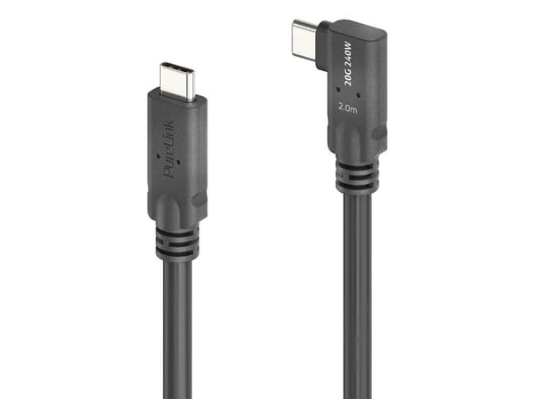 PureLink PureInstall MicroX4, 2 m, USB C, USB C, USB4 Gen 2x2, 20 Gbit/s, Sort